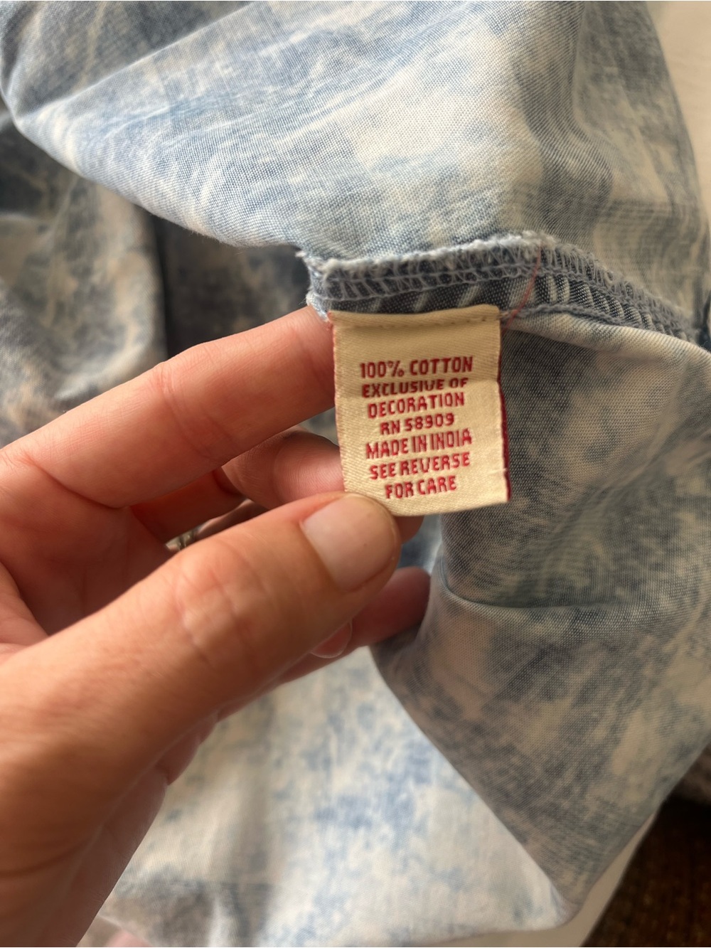 Reba Women’s XL Acid Wash Chambray Short Sleeve Western Shirt - Picture 9 of 9